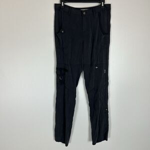 Go By Go Silk Cargo Silk Pants Womens Size 8 Black Pockets Jogger